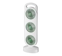 Wzxksoac Triple Turbine Design Fan USB Charging High Wind Desktop Fan Portable Home Outdoor Dormitory Fan Silent Operation White and Green