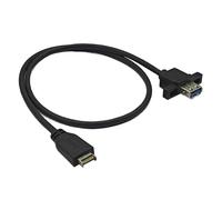 Wzxksoac TYPE-E to USB 3.2 GEN2 10Gbps Female Front Panel Extension Cable USB3.2 TYPE-A Connector with Screw Hole for Desktop