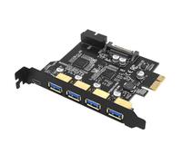 Wzxksoac USB 3.0 PCI-E Type C Expansion Card PCI-E 1x to USB 3.0 Controller 4Port USB 3.0 + 1Port USB 3.1 PCI-E Card Adapter