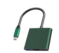 Wzxksoac USB-C Hub Adapter, 4K@30Hz Type C to -Compatible USB 3.0 PD Docking Station for Laptop Desktop,KT301