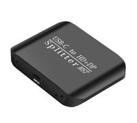 Wzxksoac USB C to -Compatible + DP Splitter 8K Splitter MST DisplayPort Splitter Type C Splitter for Dual Monitor Extended