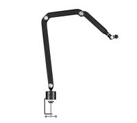 Wzxksoac USB Condenser Microphone Boom Arm Stand Suspension Boom Scissor Arm Mount Black 1Set