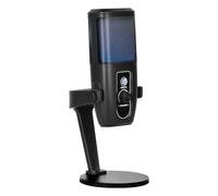 Wzxksoac USB Condenser Microphone Desktop Gaming RGB Microphone, Large Mic Head, Plug & Play, Ideal for Streaming & Podcasting