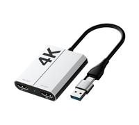 Wzxksoac USB3.0 Type-C to Dual -Compatible Cable Extender Dual Screen Different Display Same Display HD Video 4K/60HZ