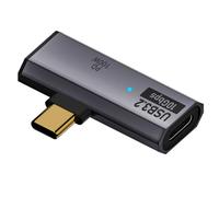 Wzxksoac USB3.2 10Gbps USB C to Dual Type-C OTG Data Adapter Male to Female 100W Fast Charging Earphone Adapter Gray