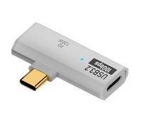 Wzxksoac USB3.2 10Gbps USB C to Dual Type-C OTG Data Adapter Male to Female 100W Fast Charging Earphone Adapter White