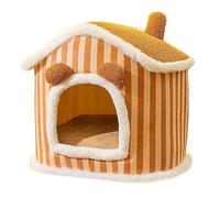 Wzxksoac Warm Cat Cave House Shaped Dog Kennel Winter Warm Cat Nest Puppy Cave Cat Hideaway Cute Soft Winter Cat Kennel PetHouse