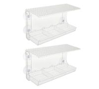 Wzxksoac Window Bird Feeder Clear Bird Feeders Window Mounted with 4 Suction Cups and Detachable Tray Transparent Bird House