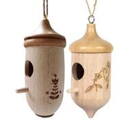 Wzxksoac Wooden Bird House, Outdoor Hanging Feeder, Outdoor Garden Patio Decoration, Sparrow Nesting