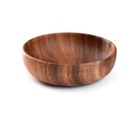 Wzxksoac Wooden Salad Bowl Round Dessert Displays Serving Trays Fruit Food Salads Snack Soup Bowl for Home Coffee Shop G