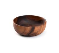 Wzxksoac Wooden Salad Bowl Round Dessert Displays Serving Trays Fruit Food Salads Snack Soup Bowl for Home Coffee Shop F