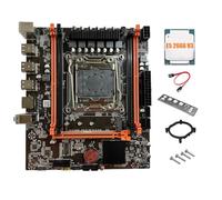 Wzxksoac X99E Motherboard+E5 2666 V3 CPU Dual Channel Supports 4XDDR4 RECC RAM PCIE X16 NVMe Gigabit LAN Card Desktop Motherboard