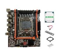 Wzxksoac X99E Motherboard+E5 2673 V3 CPU Dual Channel Supports 4XDDR4 RECC RAM PCIE X16 NVMe Gigabit LAN Card Desktop Motherboard
