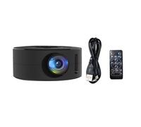Wzxksoac YT200 Smart Projector Android LED 1080P HD Projetor, Ideal for Home Cinema and Outdoor Entertainment,Black