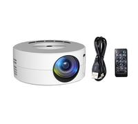 Wzxksoac YT200 Smart Projector Android LED 1080P HD Projetor, Ideal for Home Cinema and Outdoor Entertainment,White