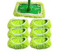 Wzxlj.Y 6 Pack Reusable Mop Pads Refill Compatible with Swiffer Sweeper Mop, Microfiber Wet Mopping Cloths for Floor Cleaning, Ideal for Home Cleaning Washable Floor