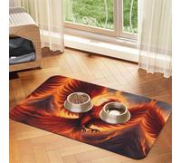 WZYCWB 30x45cm A Lovely Phoenix Printed Pet Absorbent Placemats - Non-Slip Food Mats for Dogs and Cats Food Bowls and Water Placemats