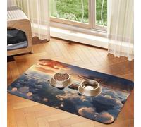 WZYCWB 30x45cm Airplanes are Soaring Patterned pet placemat Food mat - for cat and Dog Food Bowl mats, Foldable and Easy to Store