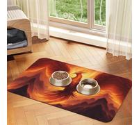 WZYCWB 30x45cm Beautiful Phoenix Printed Pet Absorbent Placemats - Non-Slip Food Mats for Dogs and Cats Food Bowls and Water Placemats