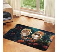 WZYCWB 30x45cm Beautiful Seahorse Couple Printed Pet Absorbent Placemats - Non-Slip Food Mats for Dogs and Cats Food Bowls and Water Placemats