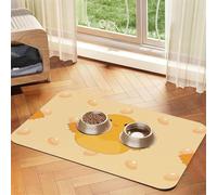 WZYCWB 30x45cm Cartoon Chick Patterned pet placemat Food mat - for cat and Dog Food Bowl mats, Foldable and Easy to Store