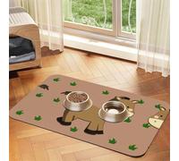 WZYCWB 30x45cm Cartoon Donkey Patterned pet placemat Food mat - for cat and Dog Food Bowl mats, Foldable and Easy to Store