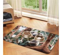 WZYCWB 30x45cm Cartoon Koala Printed Pet Absorbent Placemats - Non-Slip Food Mats for Dogs and Cats Food Bowls and Water Placemats