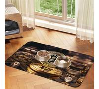 WZYCWB 30x45cm Coins with B Printed Pet Absorbent Placemats - Non-Slip Food Mats for Dogs and Cats Food Bowls and Water Placemats