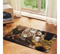 WZYCWB 30x45cm Cute Koala Plant Printed Pet Absorbent Placemats - Non-Slip Food Mats for Dogs and Cats Food Bowls and Water Placemats