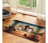 WZYCWB 30x45cm Dreaming of The Pyramids of Khufu Printed Pet Absorbent Placemats - Non-Slip Food Mats for Dogs and Cats Food Bowls and Water Placemats