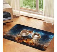 WZYCWB 30x45cm Hot Baseball Printed Pet Absorbent Placemats - Non-Slip Food Mats for Dogs and Cats Food Bowls and Water Placemats