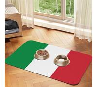 WZYCWB 30x45cm Italian Flag Printed Pet Absorbent Placemats - Non-Slip Food Mats for Dogs and Cats Food Bowls and Water Placemats