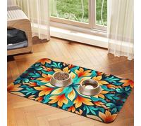 WZYCWB 30x45cm Lifelike Petals Patterned pet placemat Food mat - for cat and Dog Food Bowl mats, Foldable and Easy to Store