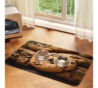WZYCWB 30x45cm Lots of Cookies. Patterned pet placemat Food mat - for cat and Dog Food Bowl mats, Foldable and Easy to Store