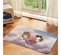 WZYCWB 30x45cm Magic Rose Patterned pet placemat Food mat - for cat and Dog Food Bowl mats, Foldable and Easy to Store