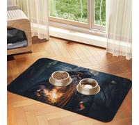 WZYCWB 30x45cm Magician Printed Pet Absorbent Placemats - Non-Slip Food Mats for Dogs and Cats Food Bowls and Water Placemats
