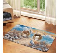 WZYCWB 30x45cm Many Cute Seagulls Printed Pet Absorbent Placemats - Non-Slip Food Mats for Dogs and Cats Food Bowls and Water Placemats