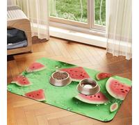 WZYCWB 30x45cm Many Pieces of Watermelon Patterned pet placemat Food mat - for cat and Dog Food Bowl mats, Foldable and Easy to Store