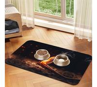 WZYCWB 30x45cm Match Printed Pet Absorbent Placemats - Non-Slip Food Mats for Dogs and Cats Food Bowls and Water Placemats