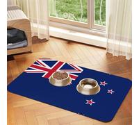 WZYCWB 30x45cm New Zealand Flag Printed Pet Absorbent Placemats - Non-Slip Food Mats for Dogs and Cats Food Bowls and Water Placemats