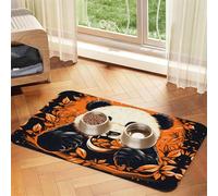 WZYCWB 30x45cm Panda Eating Food Patterned pet placemat Food mat - for cat and Dog Food Bowl mats, Foldable and Easy to Store