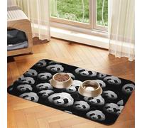 WZYCWB 30x45cm Panda Head Patterned pet placemat Food mat - for cat and Dog Food Bowl mats, Foldable and Easy to Store