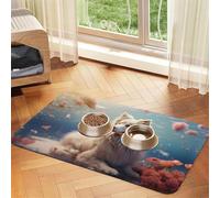 WZYCWB 30x45cm pet Dog Patterned pet placemat Food mat - for cat and Dog Food Bowl mats, Foldable and Easy to Store