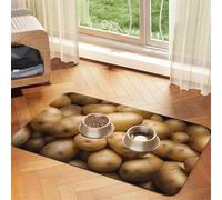 WZYCWB 30x45cm Potato Patterned pet placemat Food mat - for cat and Dog Food Bowl mats, Foldable and Easy to Store