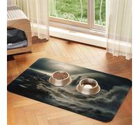 WZYCWB 30x45cm Tall Waves. Printed Pet Absorbent Placemats - Non-Slip Food Mats for Dogs and Cats Food Bowls and Water Placemats