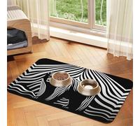 WZYCWB 30x45cm The Blackened Bear. Printed Pet Absorbent Placemats - Non-Slip Food Mats for Dogs and Cats Food Bowls and Water Placemats