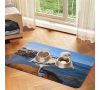 WZYCWB 30x45cm The Mighty Pelican Printed Pet Absorbent Placemats - Non-Slip Food Mats for Dogs and Cats Food Bowls and Water Placemats