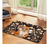 WZYCWB 30x45cm The Sitting Fox. Printed Pet Absorbent Placemats - Non-Slip Food Mats for Dogs and Cats Food Bowls and Water Placemats