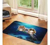 WZYCWB 30x45cm Turtles on Parade Printed Pet Absorbent Placemats - Non-Slip Food Mats for Dogs and Cats Food Bowls and Water Placemats