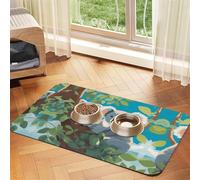WZYCWB 30x45cm Two Happy Koalas Printed Pet Absorbent Placemats - Non-Slip Food Mats for Dogs and Cats Food Bowls and Water Placemats